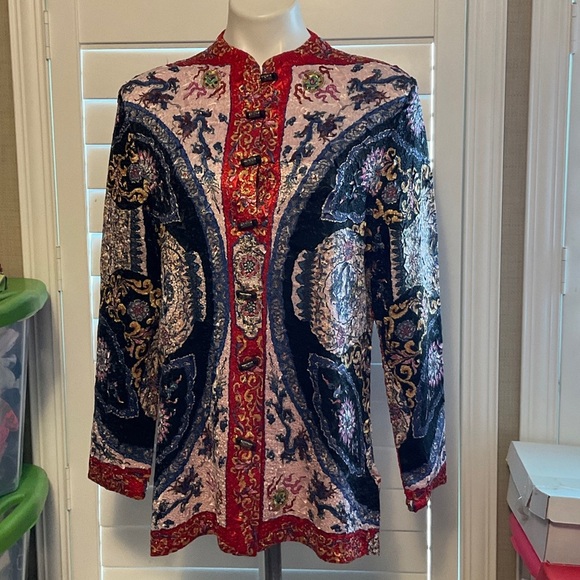 Vibrant Embroidered Women's Blazer - Picture 1 of 4